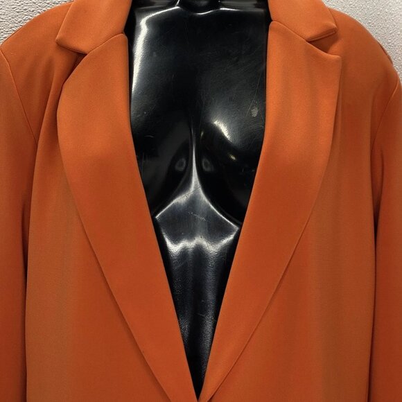 Joseph Ribkoff Women’s Lava Orange Single-Breasted Blazer Size 10 - Picture 11 of 12